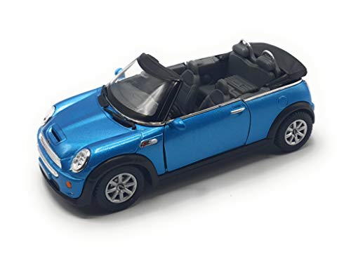 K Coche de colección Mini Cooper S convertible en escala 1:28 (azul)