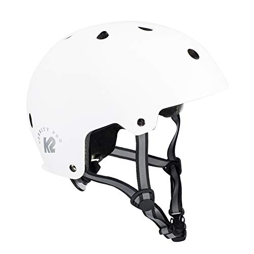 K2 Varsity Pro White Casco para Patinaje en línea, Unisex Adulto, Blanco, S (48-54cm)