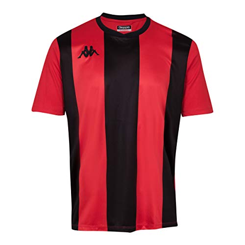 Kappa Caserne SS Camiseta de equipación, Hombre, Rojo/Negro, M