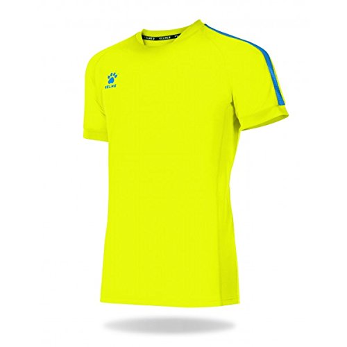 KELME Global Camiseta Fútbol, Niños, Amarillo Fluor, L