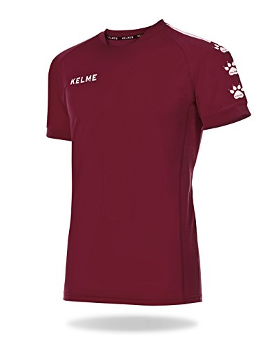 KELME Lince Camiseta Fútbol, Niños, Granate/Blanco, L