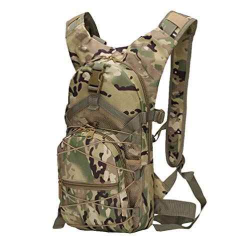 Ketamyy Mochila Militar Camuflaje Bicicleta Casual Impermeable Multi-Bolsillo Duradero Viaje Tactico Senderismo Trekking Montañismo Deportiva Pequeña 15L Hombre Mujer Bolso Camuflaje CP