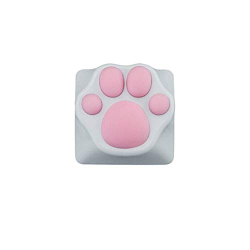 Keycaps 1pc plástico ABS Uña de gato Cap llave mecánica teclado Personalidad del gel de silicona tapa de tecla Para computadora, hogar, oficina. ( Asse del corpo : Keycap only , Colore : White black )