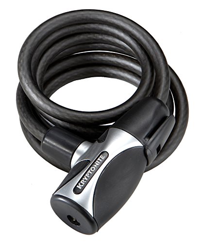 Kryptonite (001096 ANTIRROBO KRYPTOFLEX 1218 Key Cable (12x1800) Candado, Calidad, Unisex, Negro, 12 x 1800 mm