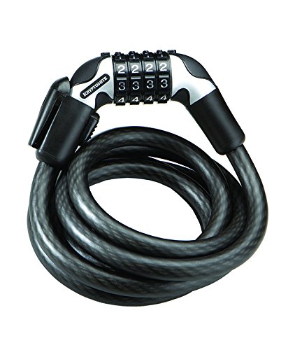 Kryptonite (001119 ANTIRROBO KRYPTOFLEX 1218 Combo Cable (12x1800) Candado, Calidad, Unisex, Negro, 12 x 1800 mm