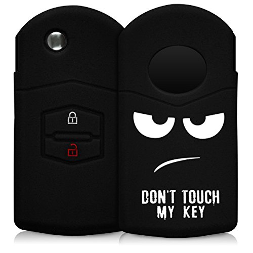 kwmobile Funda Compatible con Mazda Llave de Coche de 2 Botones - Carcasa Protectora Suave de Silicona - Don't Touch my Key