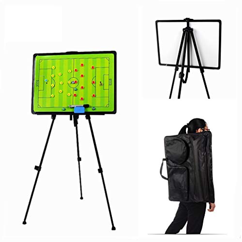 LaceDaisy Carpeta Táctica de Futbol Pizarra Entrenamiento Entrenador Magnéticas de Fútbol Pizarra Portátil Estilo Grande Profesional con Marco de Soporte, Imanes, Lapiceros y Borrador (60 x 45cm)