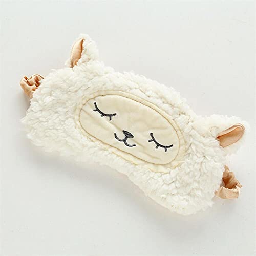 LCK Fluffy Peluche Sueño Viaje Ojo Sueño Durmiendo Cubierta Cubierta Hermosa Sombra Custate Herramientas