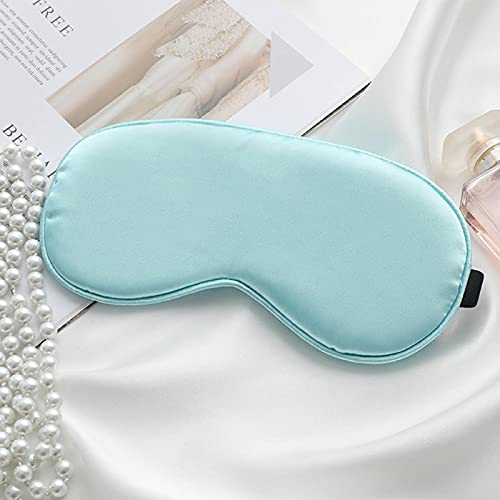 LCK Mascarilla de sueño Cubierta de Ojo de la Cubierta de Ojo para Las Mujeres durmiendo sincronizar Vendaje imitación Seda Suave vendado Salud Relajarse Siesta