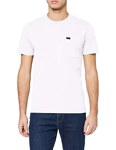 Lee Pocket tee Camiseta, Blanco, S para Hombre