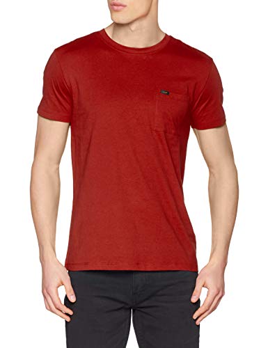 Lee Ultimate Pocket tee Camiseta, Rojo Ocre, M para Hombre