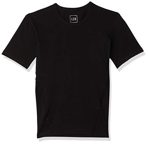 LEO Camiseta Atlética de Control con Malla Incorporada