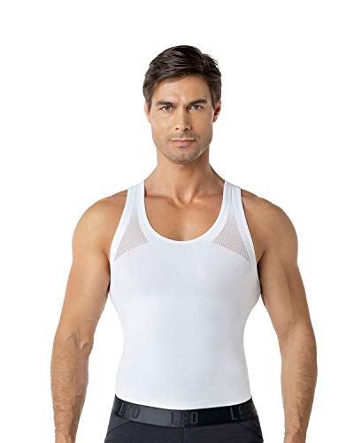 LEO Camiseta Moldeadora/Reductora de compresión Corrector Postura Espalda Hombre