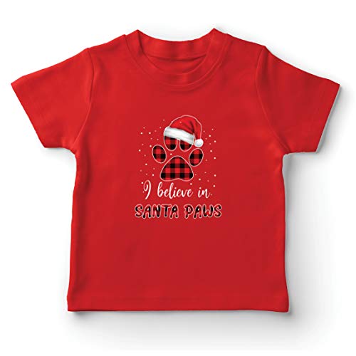 lepni.me Camiseta para Niño/Niña Peludo Cuidados de Navidad Animal Regalo de Amante (1-2 Years Rojo Multicolor)