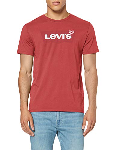 Levi's Housemark Graphic tee Camiseta, Red (Hm Ssnl Tonal Earth Red 0276), Large para Hombre