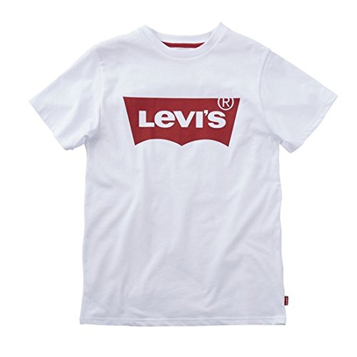 Levi's kids Short Sleeves Batwin T-Shirt, Camiseta para Niños, Blanco (White 01), 14 años