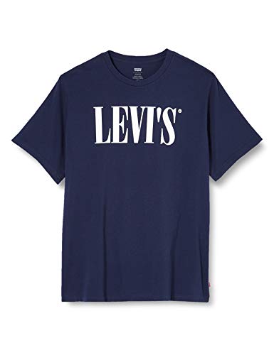 Levi's MT-Graphic Tees Camiseta, SRT Serif Dress Blues, XL para Hombre