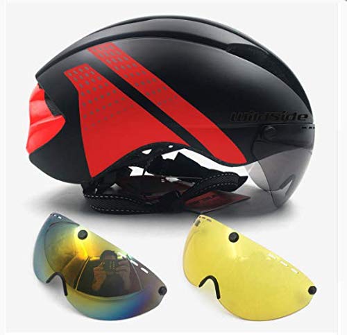 linfei Bicicleta TT Aero Casco Ciclismo Casco Carretera MTB Montaña Triatlón Integral Bicicleta Casco Hombres Carrera Airo Time-Trial TT Bicicleta Casco