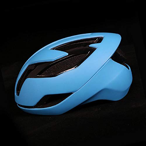 LIUDATOU Bicicleta Aero Casco de Ciclismo para Hombres, Mujeres, triatlón, Bicicleta de Carretera, Carrera, Casco, triatlón, Casco, Azul tamaño