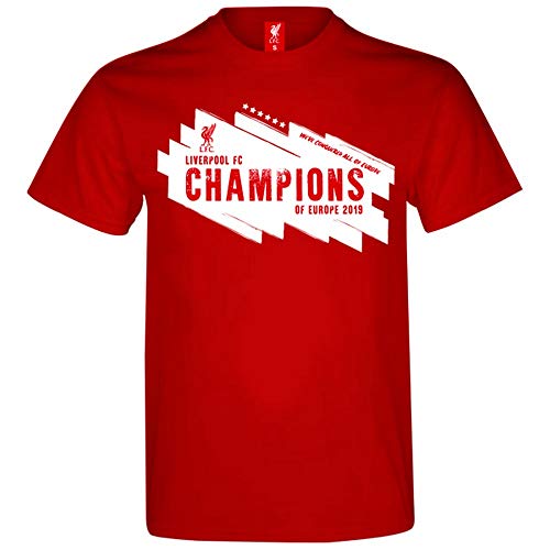 Liverpool FC - Camiseta diseño Champions League Winners para Hombre Caballero (XXL) (Rojo)