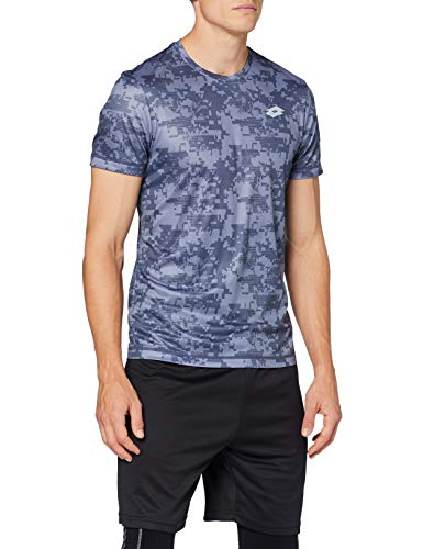 Lotto Xride II PRT Camiseta de Manga Corta, Hombre, Gris (Gry Dsk), S