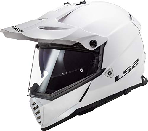 LS2 Casco Cross Moto Pioneer EVO Blanco S