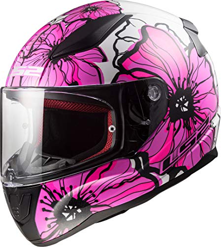 LS2, Casco integral de moto Rapid, poppies, S