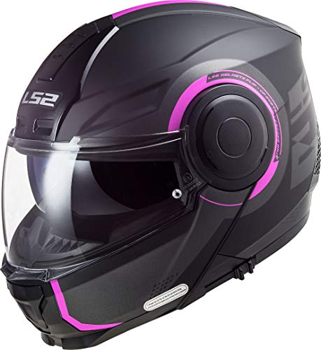 LS2, Casco modular de moto, Scope Arch, titanio rosa, M