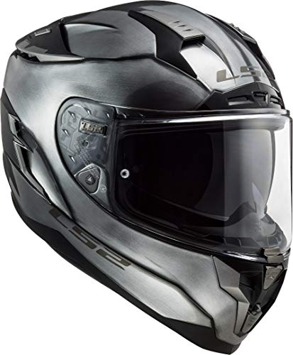 LS2 Challenger Jeans Casco de Moto, Hombre, Gris, Medium