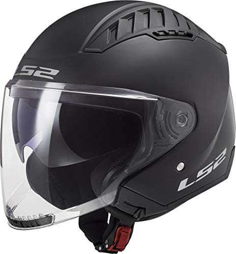 LS2 Copter Casco de Motor, Unisex Adulto, Negro Mate, Large