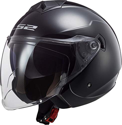 LS2 NC Casco per Moto, Hombre, Negro, L