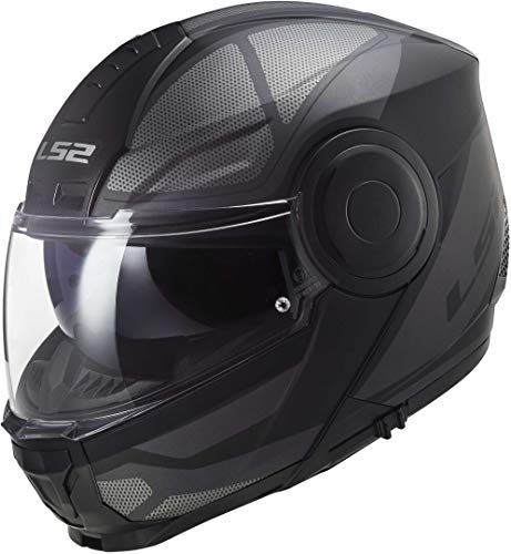 LS2 Scope Axis Casco de Moto, Hombre, Negro, L