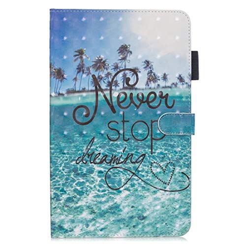 LUANAYUN-TABLET CASE Funda de Tableta Caso for la lengüeta Un Caso del tirón del Cuero Horizontal de 10,5 3D con el sostenedor y Ranuras for Tarjetas (Patrón : Blue Coconut Grove)