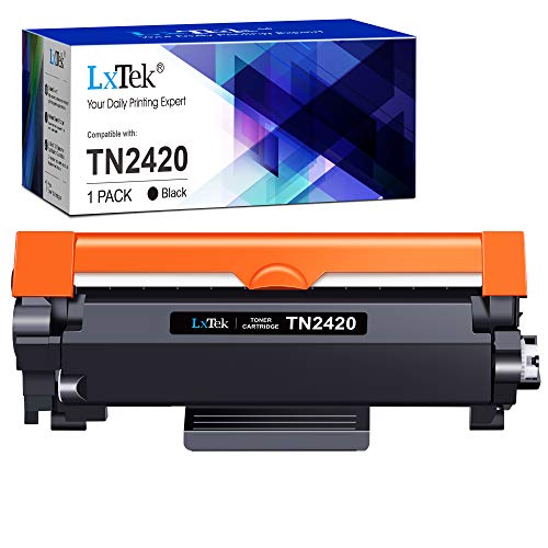 LxTek Compatible para Brother TN2420 TN-2420 TN2410 TN-2410 Cartuchos de Tóner para Brother MFC-L2710DW HL-L2310D DCP-L2530DW HL-L2350DW HL-L2370DN MFC-L2710DN MFC-L2730DW (1 Negro, con Chip)