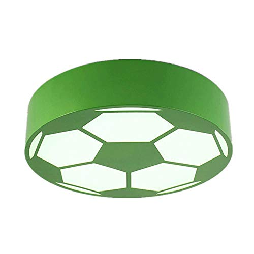 MAMINGBO ZXT LED Lámpara de techo para niños, accesorios de lámpara de fútbol moderna Habitación para niños Café en casa Club de fútbol Diámetro 45/56 cm (Color : Green)