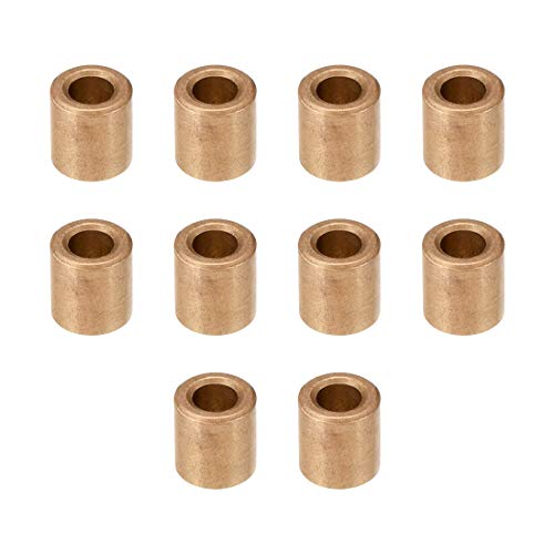 Manguito de rodamiento de 5 mm x OD 9 mm x longitud 10 mm Casquillos de bronce sinterizado autolubricante 10 piezas