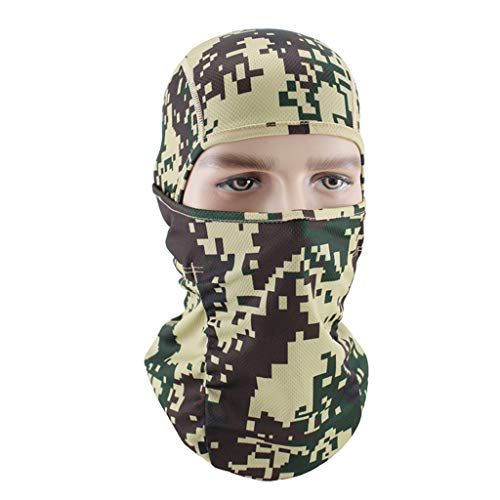 MEIbax Camuflaje Transpirable Protector Solar A Prueba de Viento Esquiando Cascos Deportivos Deportes Moto Pasamontañas Bandana Cabeza pañuelos Cabeza Ciclismo Bici Máscara