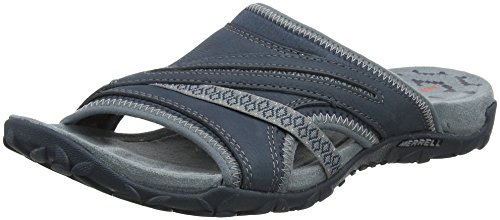 Merrell Terran Slide II, Sandalias de Punta Descubierta Mujer, Gris (Slate), 38 EU