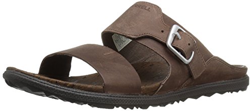 Merrell Women's Around Town Buckle Slide Sandal, Brown, 6 M US