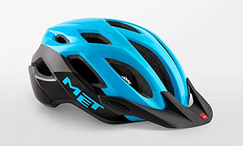 MET Casco Crossover M(52-59), Adultos Unisex, Multicolor (Azul Negro)