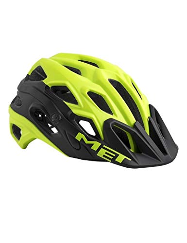 MET Lupo Casco Ciclismo, Adultos Unisex, Amarillo Flúor(Amarillo), M