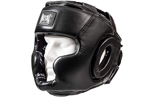 Metal Boxe Casco Integral Heracles Protección de Adultos Unisex, Negro, TU