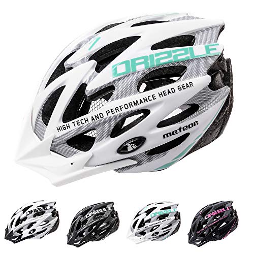 meteor Casco Bicicleta Helmet Bici Ciclismo para Jóvenes y Adulto Bicicleta Patineta Skate Patines Monopatines - Bici Accesorios - El diseño Ligero - Muchos Patrones - Drizzle