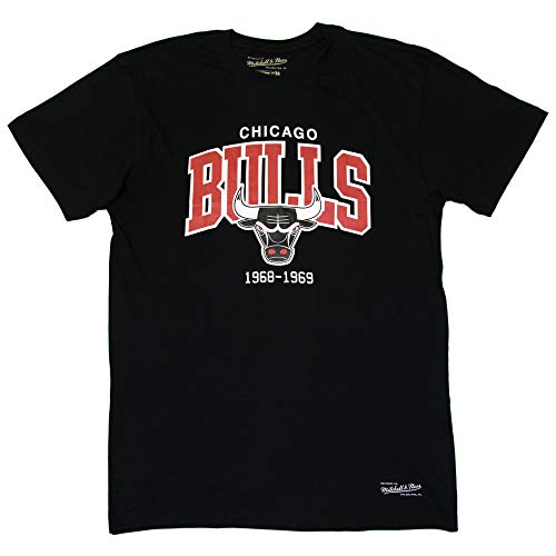 Mitchell & Ness Hombre NBA/HWC Team Arch Print (Chicago Bulls - Negro, XL)
