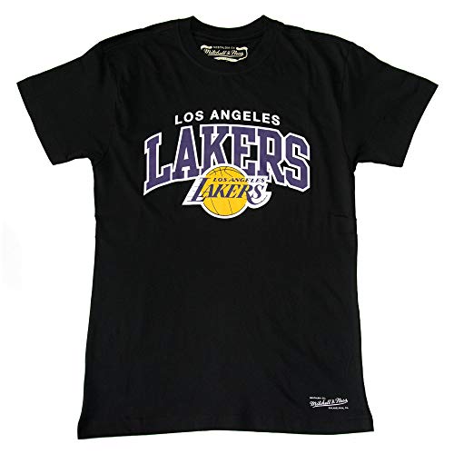 Mitchell & Ness Hombre NBA/HWC Team Arch Print (LA Lakers - Negro, S)