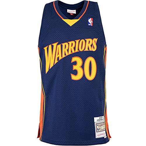 Mitchell & Ness Swingman Stephen Curry Golden State Warriors 09/10 - Camiseta (talla L), color azul marino