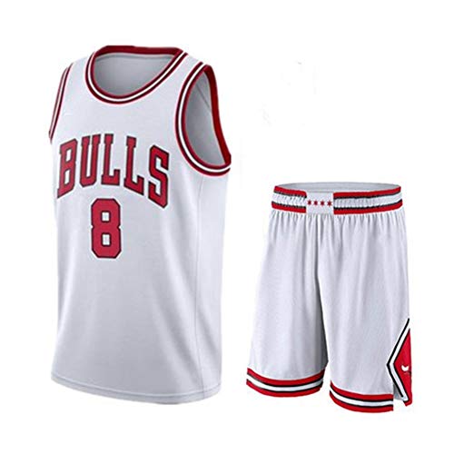 MMK Baloncesto Jersey # 8 Jose Calderon Toronto Rapaces Bordado Retro Chalecos (Color : White, Size : 32)