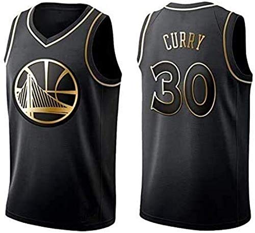 MMQQL NBA Jerseys, Golden State Warriors Curry # 30 Camisetas De Baloncesto, Tela Fresca Tela Unisex Camisa De Entrenamiento Ventilador Sin Mangas,A,XL