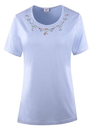 Moschen-Bayern - Camiseta para mujer, diseño de flores azul claro 52