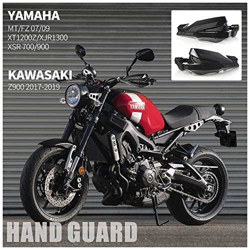 Motocicleta Guardamanos negro Protectores de cepillo de mano Manillar Freno Embrague Protección de carcasa para Kawasaki Z900 ZR900 Yamaha MT FZ 07 09 MT07 FZ07 MT09 FZ09 XSR 900 700 Accesorios